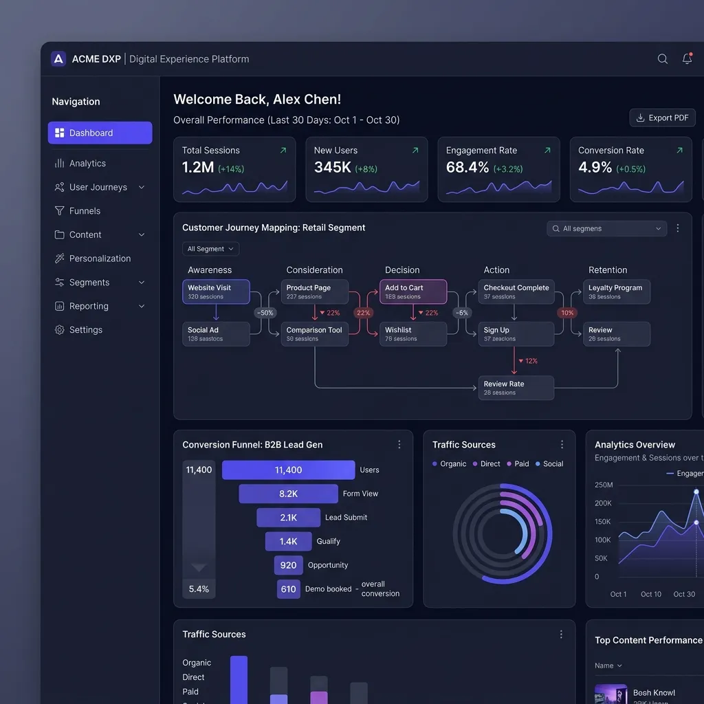 DXP Dashboard